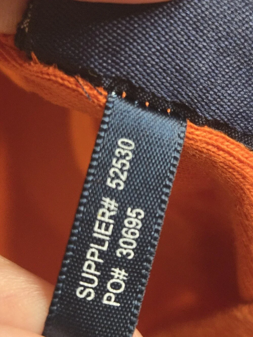 Vintage Ralph Lauren Sport Orange Ribbed Long Sleeve Shirt Blue Pony XL